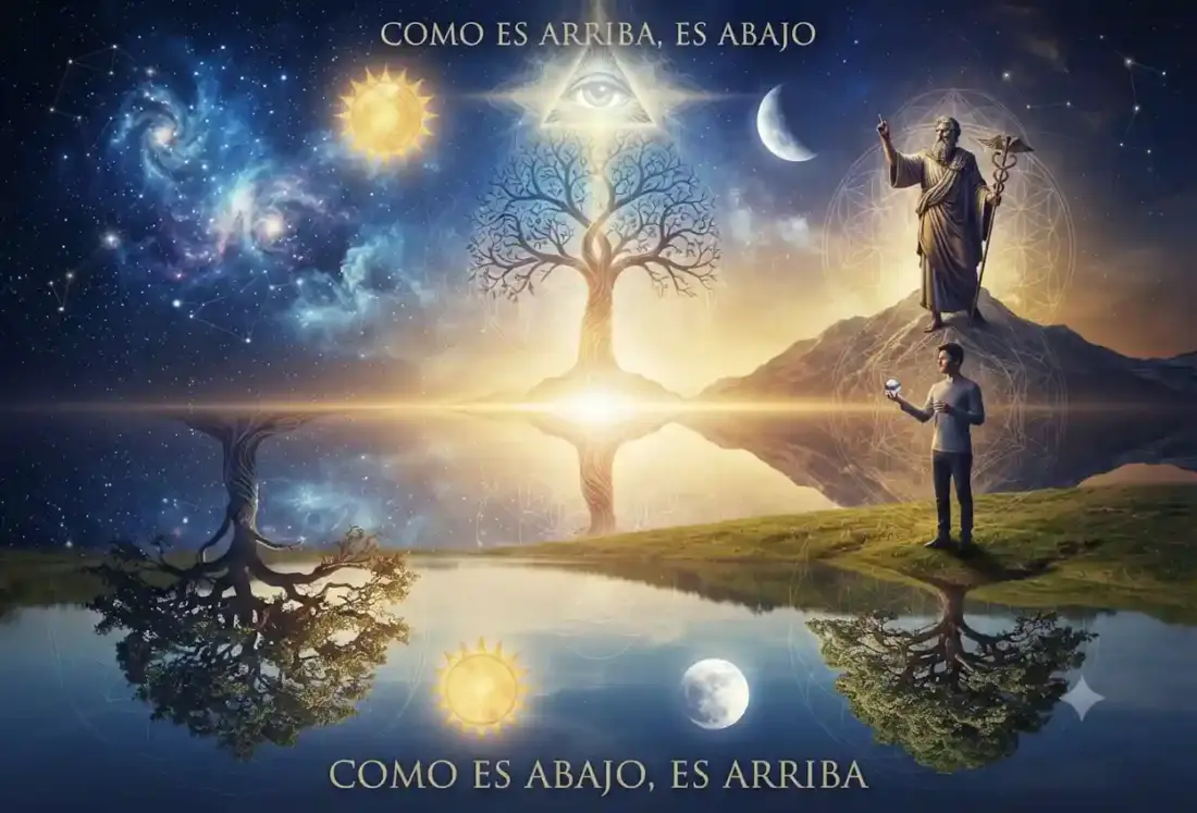 Imagen del reflejo de la Divinidad, ""Como es arriba es abajo", para el post Aplicar Ley Correspondencia Kybalión