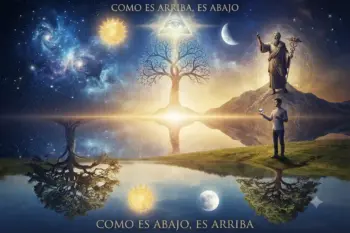 Imagen del reflejo de la Divinidad, ""Como es arriba es abajo", para el post Aplicar Ley Correspondencia Kybalión