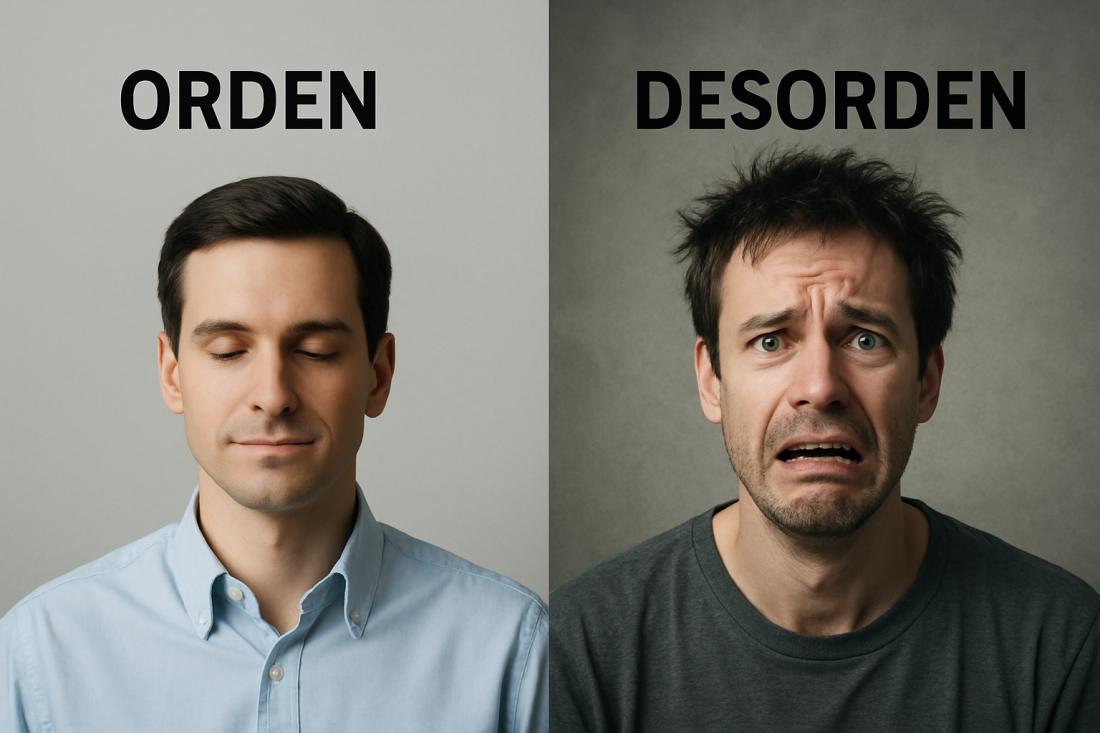 Dos caras de chicos que reflejan la vida con Orden y con Desorden, para el post El Orden en la Vida