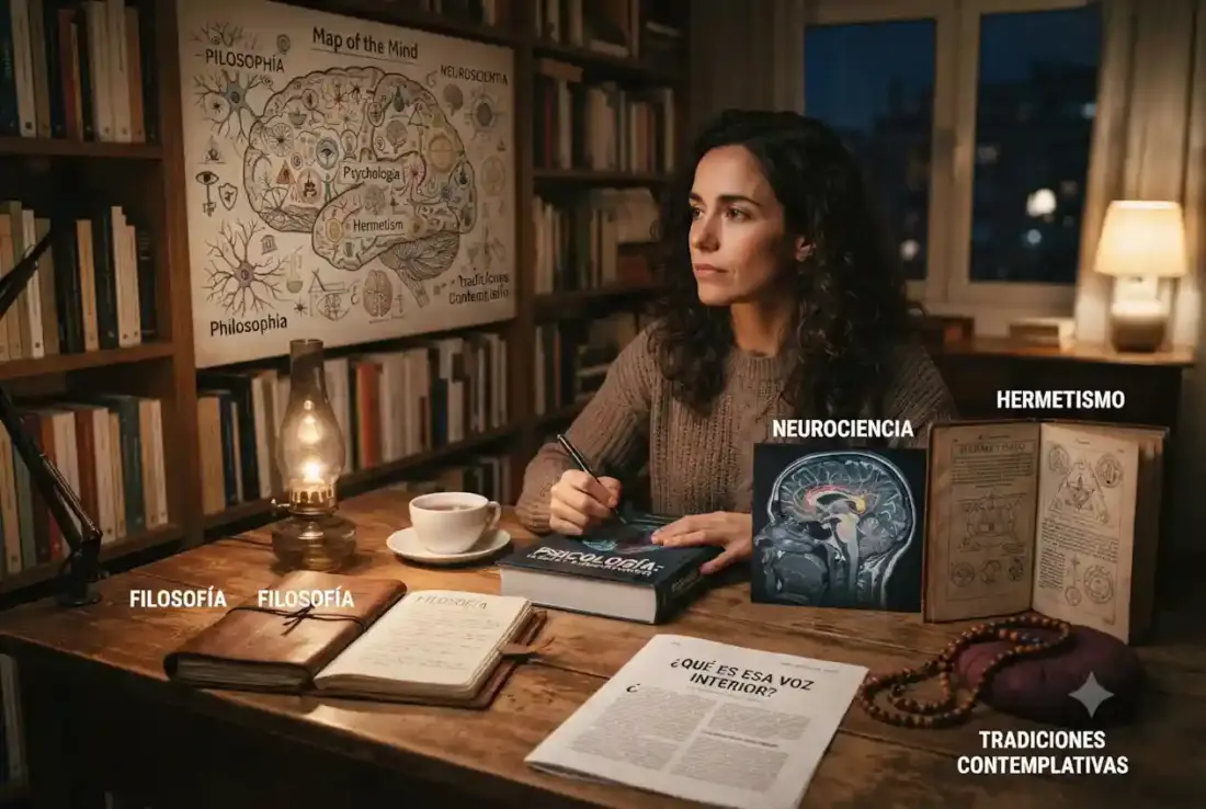 Imagen de una mujer estudiando los diferentes aspectos de la mente, para el post Estudio de la mente humana